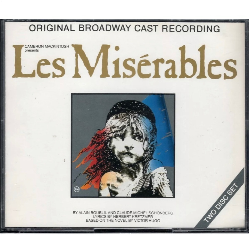 Les Misérables Original Broadway Cast Recording Two Disc Set‎ 1987 EUC Booklet